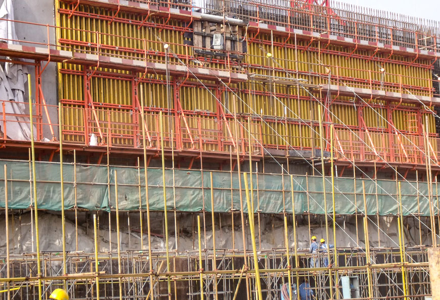 Application in TECON Climbing Formwork for a nuclear power plant project in Taishan, China