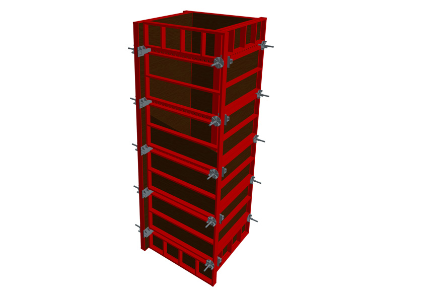 TECON Adjustable HETO Frame Column formwork assembly drawing